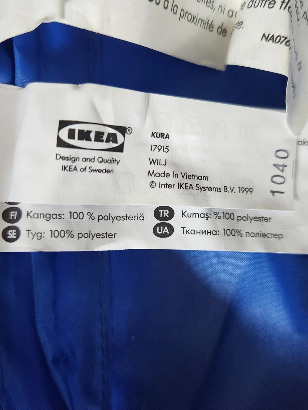 IKEA KURA N BED TENT 201.162.07 Blue / White Star Sky